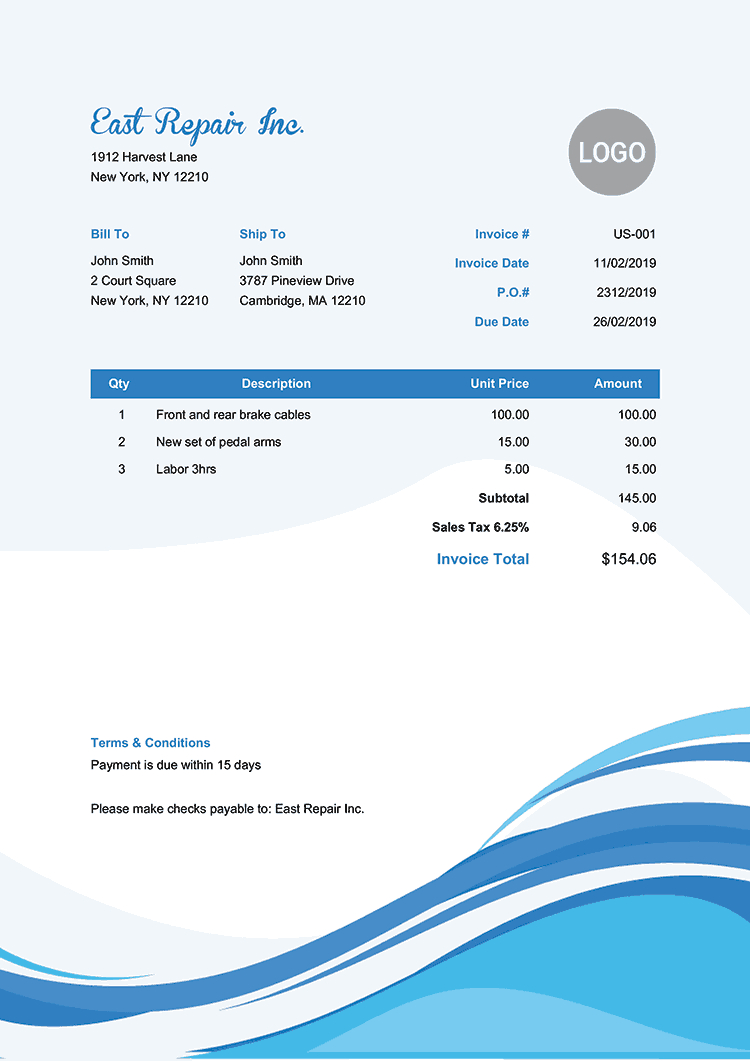 100 Free Invoice Templates | Print & Email As Pdf | Fast & Secure ...