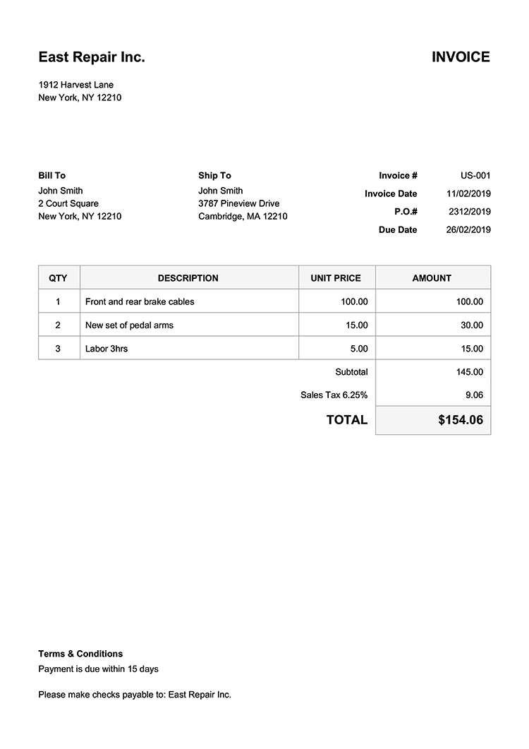 invoices online printable