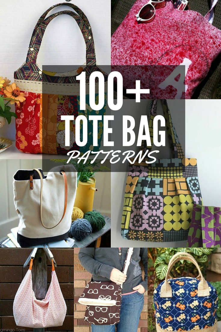 100+ Free Tote Bag Patterns | Round Up - The Sewing Loft - Handbag ...