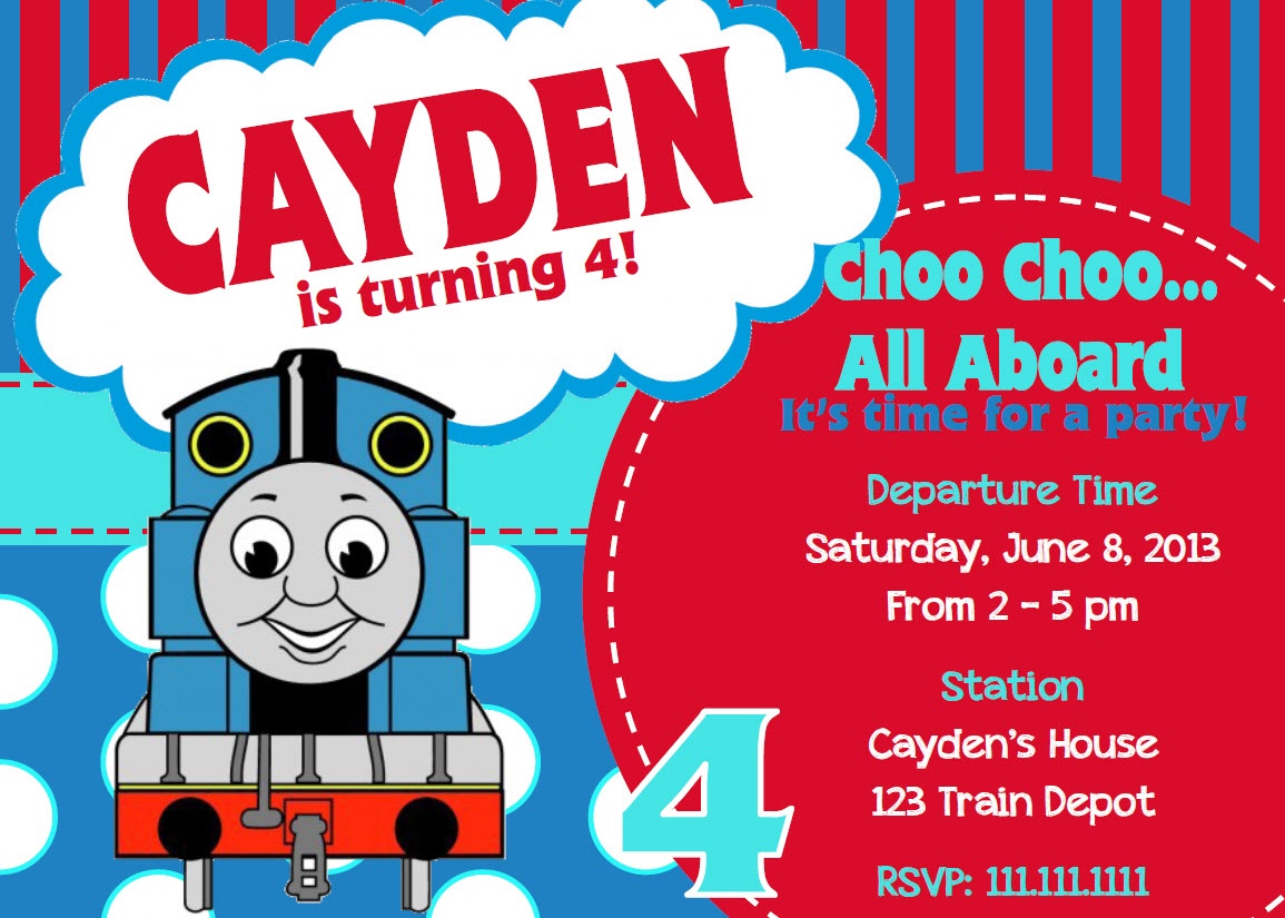 11 Best Photos Of Thomas Train Invitations Printable Free - Free - Thomas Invitations Printable Free