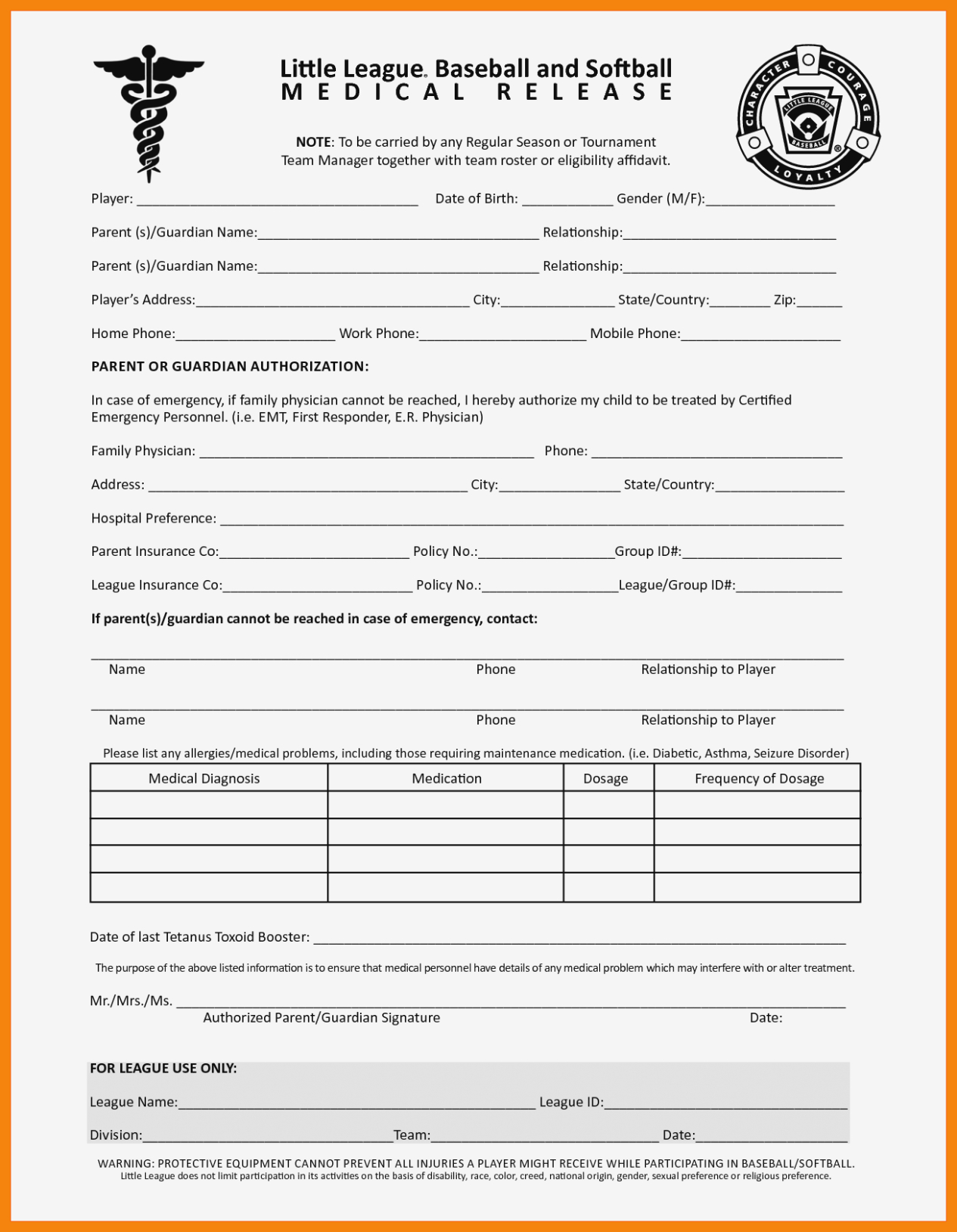 Free Medical Forms Printable