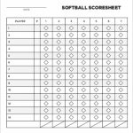 12+ Softball Score Sheet Templates   Pdf, Doc | Free & Premium   Free Printable Softball Stat Sheets