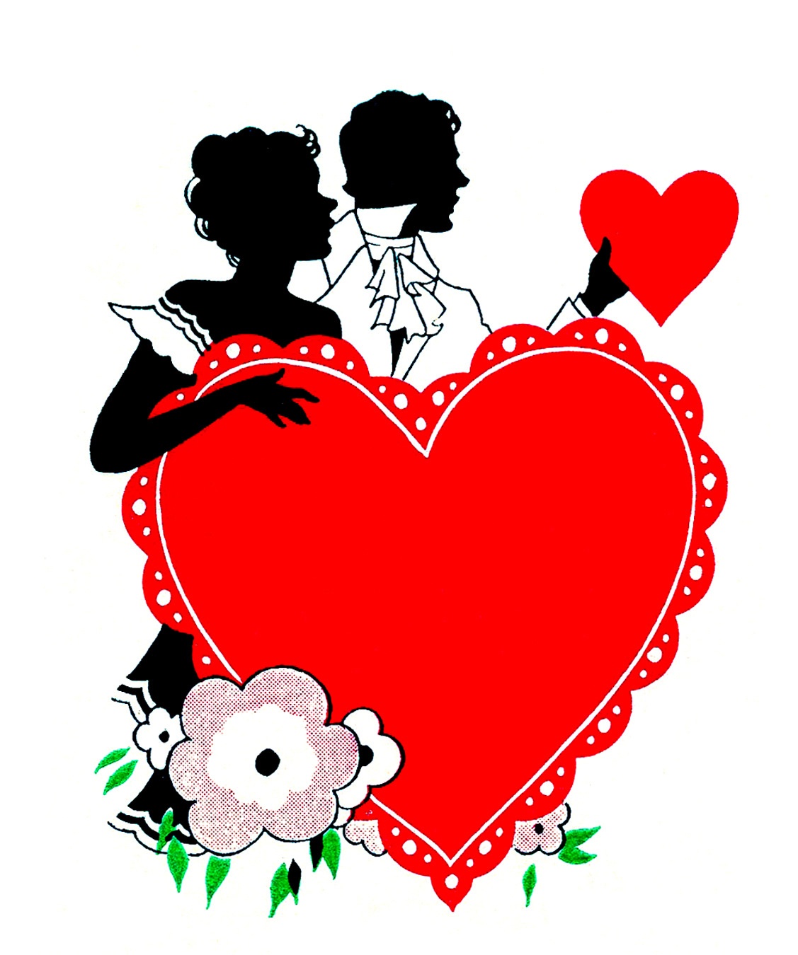 12 Vintage Valentine Silhouettes! - The Graphics Fairy - Free Printable Vintage Valentine Clip Art