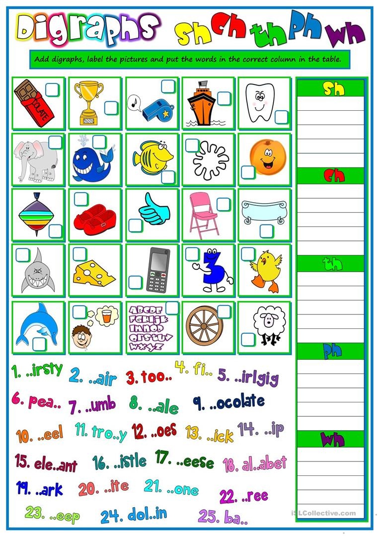 13 Free Esl Digraphs Worksheets - Free Printable Ch Digraph Worksheets