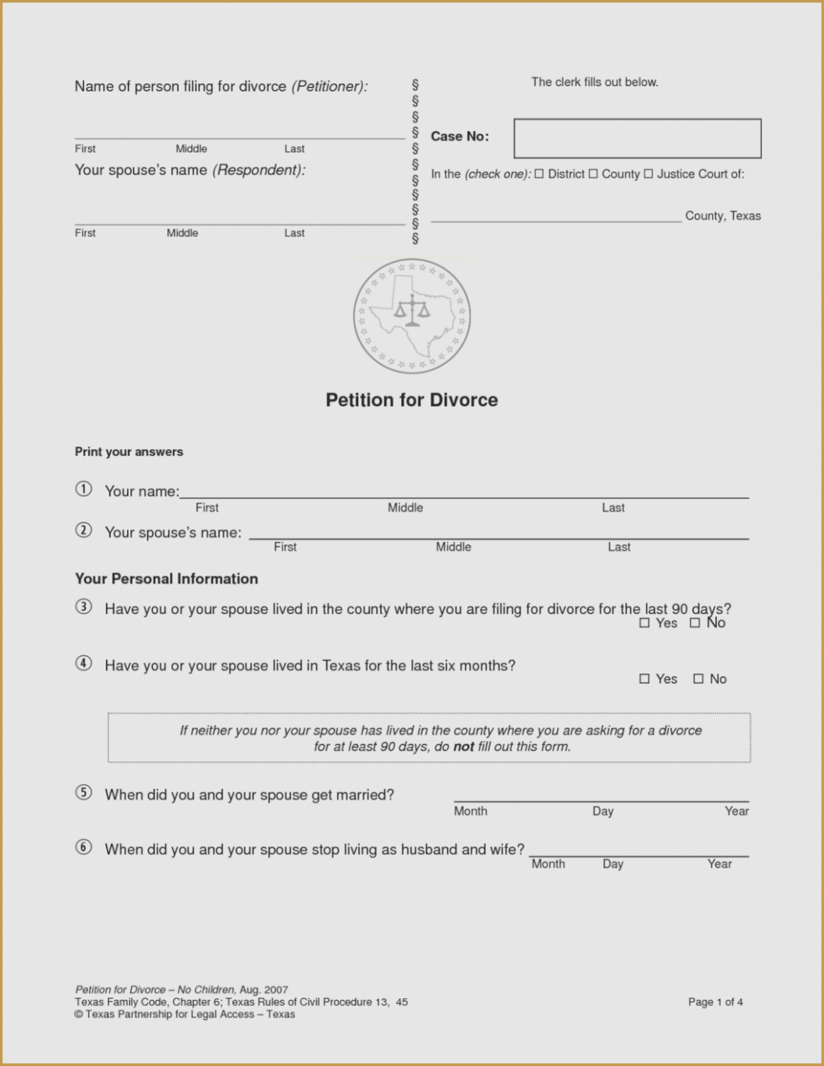 13 Small But Important Things To Observe In | Form Information - Free Printable Divorce Forms Texas