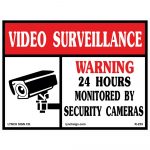 14 In. X 10 In. Video Surveillance Sign Printed On More Durable   Printable Video Surveillance Signs Free