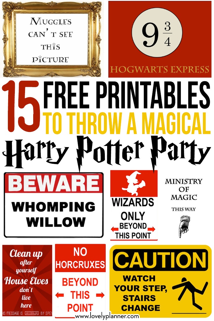 15 Free Harry Potter Party Printables Part 1 Lovely Planner Free 