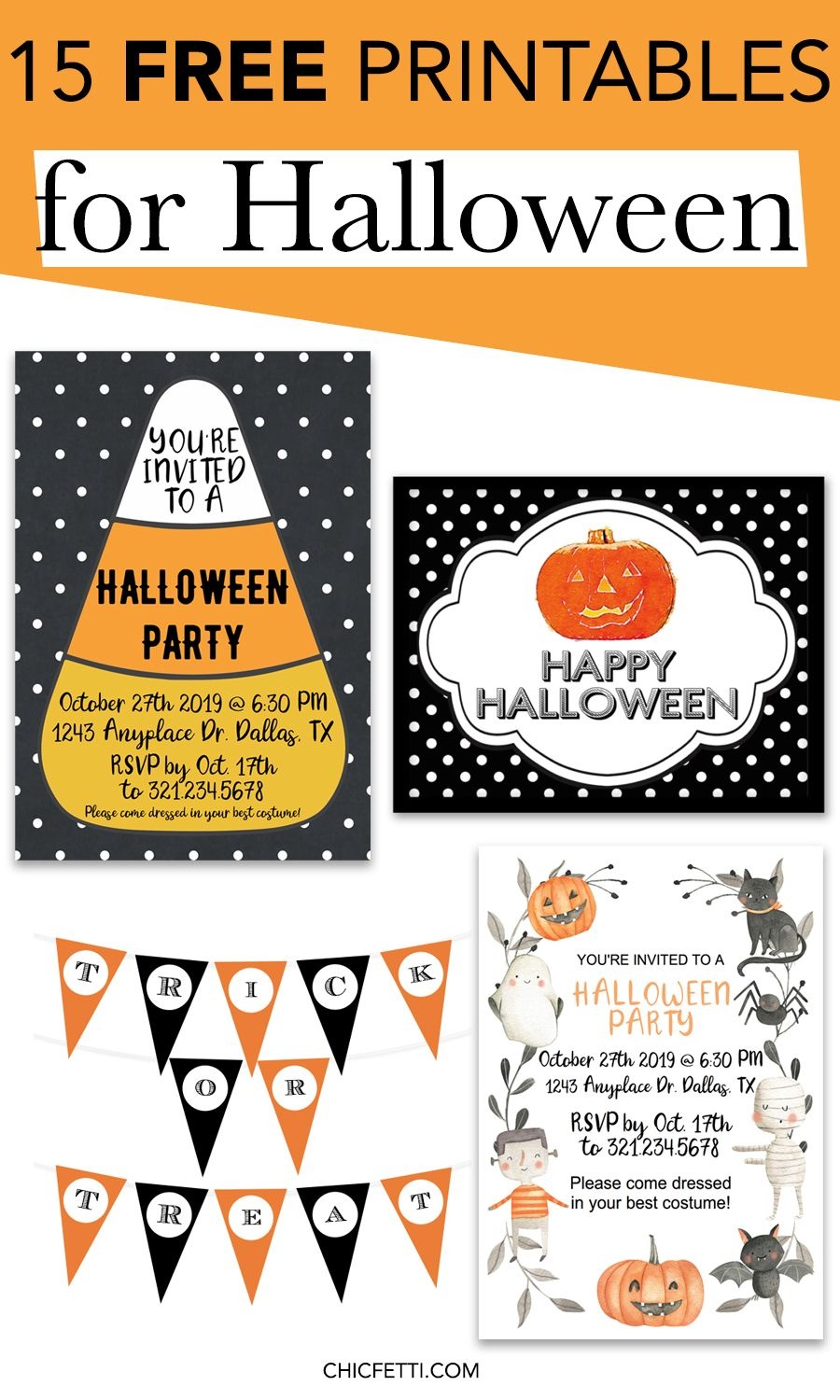 15 Free Printables For Halloween | Printable Wall Art For Home And - Free Printable Halloween Banner