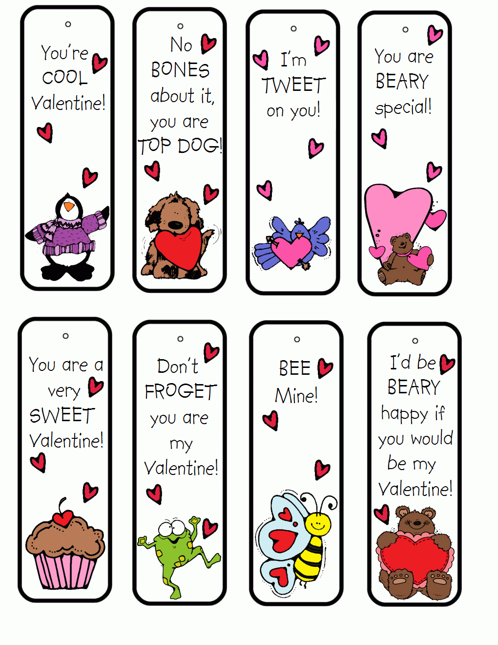 15 Free Valentine&amp;#039;s Day Bookmark Printables | Valentine&amp;#039;s Day - Free Printable Valentine Bookmarks
