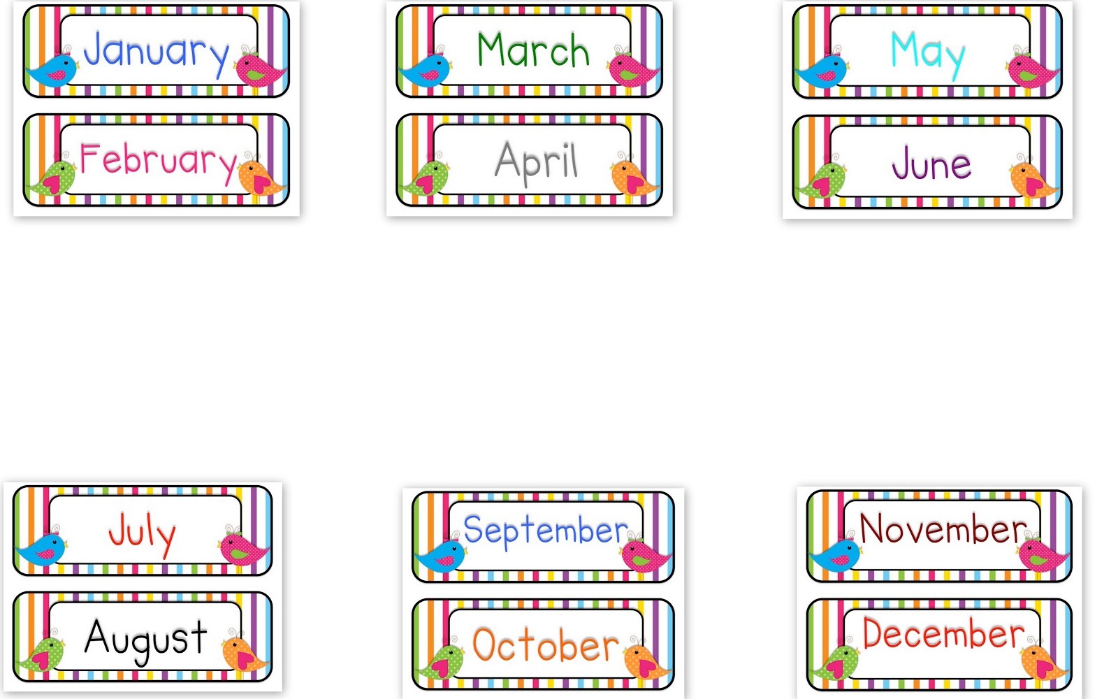 15+ Months Of The Year Clipart | Clipartlook - Free Printable Months Of The Year Labels