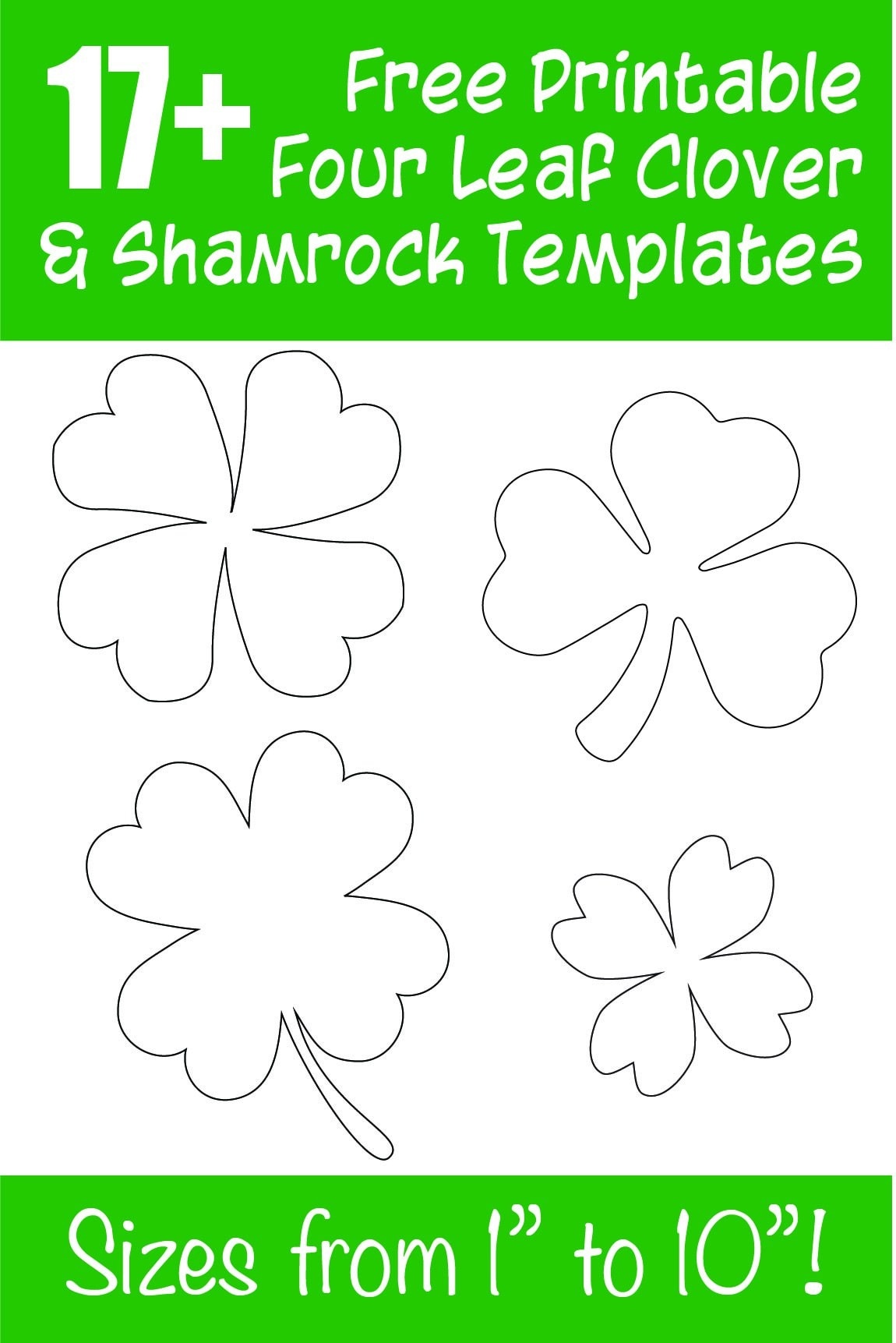 17+ Free Printable Four Leaf Clover & Shamrock Templates The Free