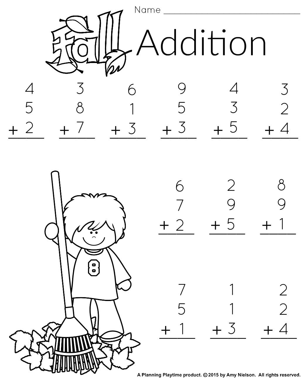 1St Grade Math And Literacy Worksheets With A Freebie! | Teachers - Free Printable Fall Math Worksheets