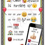23 Free Printable Birthday Invitations (Downloadable | Emoji Party   Free Printable Birthday Invitations Pinterest