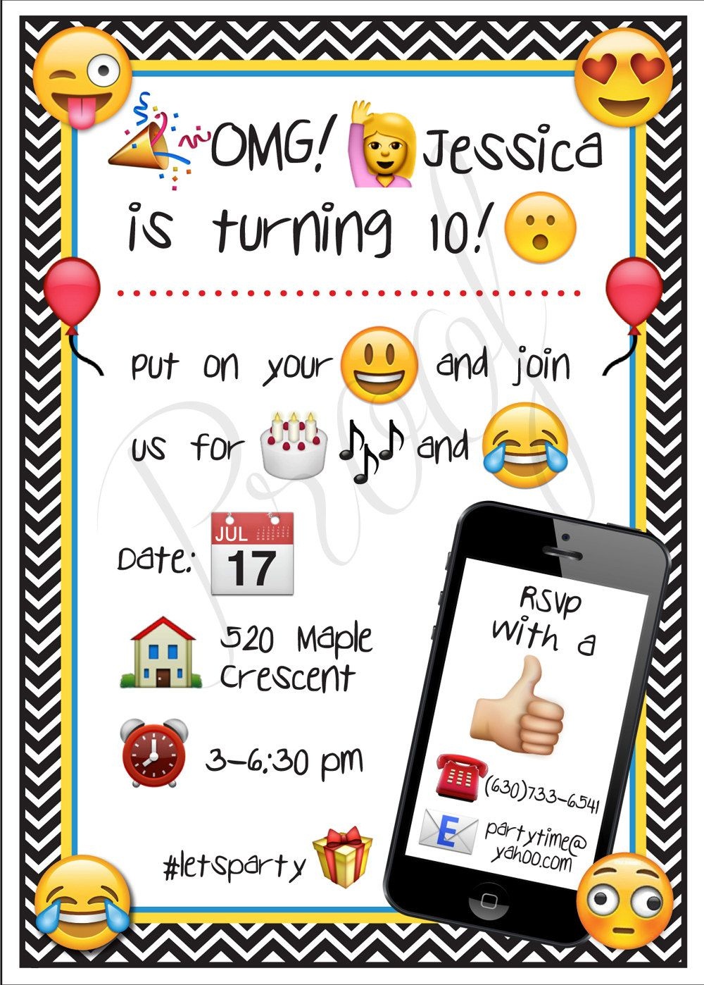 23 Free Printable Birthday Invitations (Downloadable | Emoji Party - Free Printable Birthday Invitations Pinterest