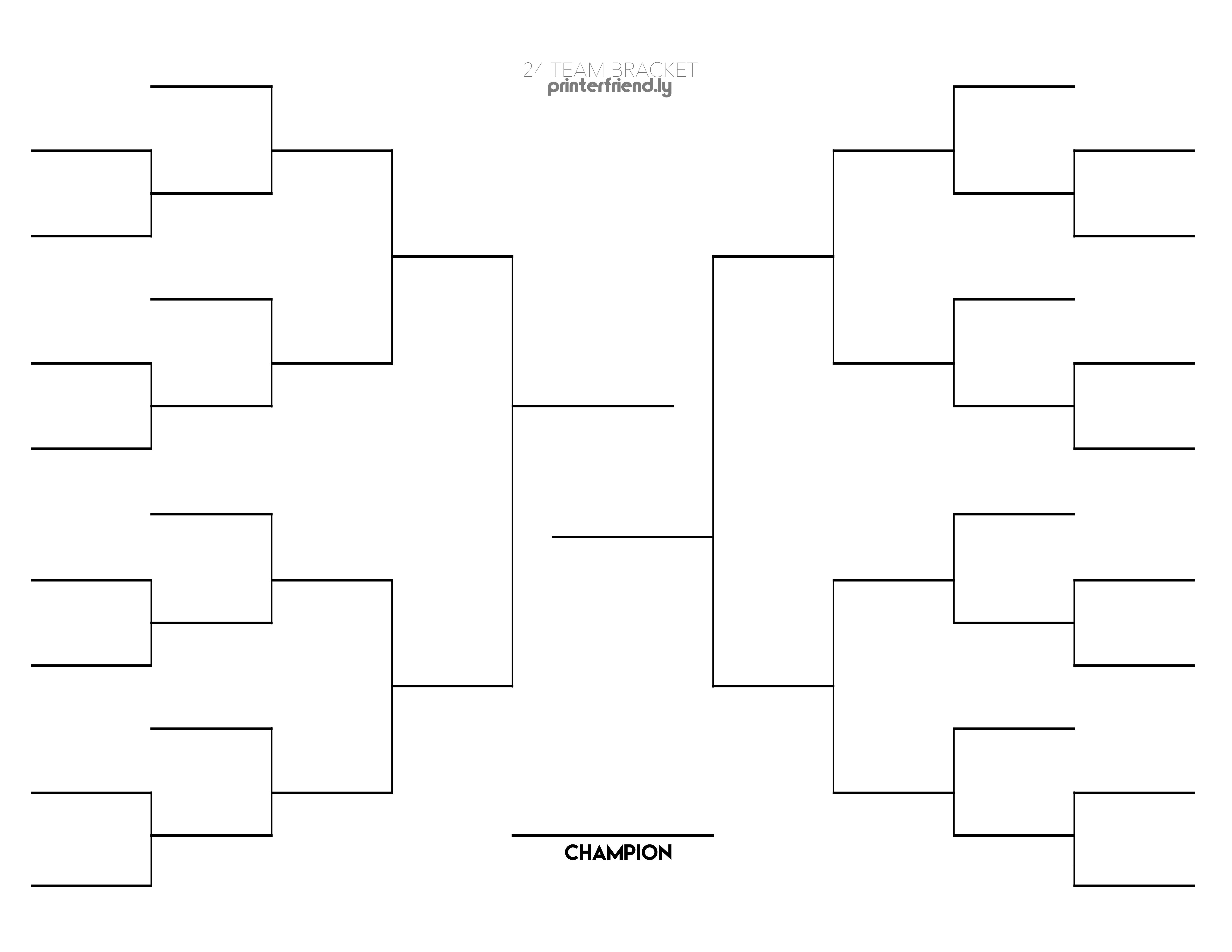 Tournament Bracket Printable