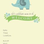 25 Adorable Free Printable Baby Shower Invitations   Free Printable Elephant Baby Shower Invitations
