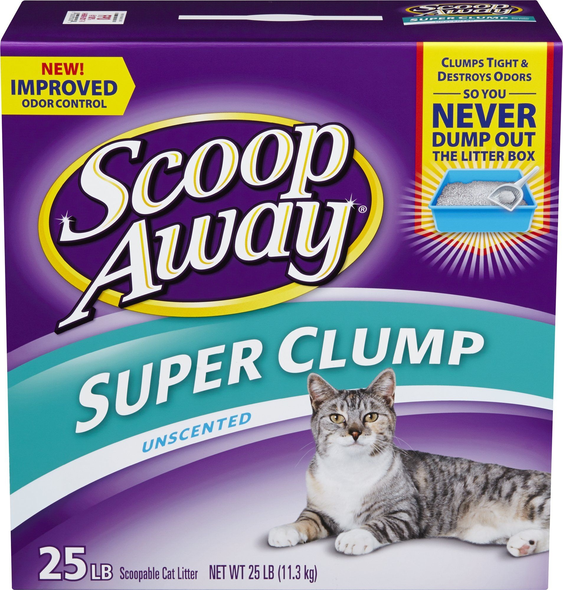 25# Unscented Clumping Cat Litter, Tough Odor Control. Free Of Dyes - Free Printable Scoop Away Coupons