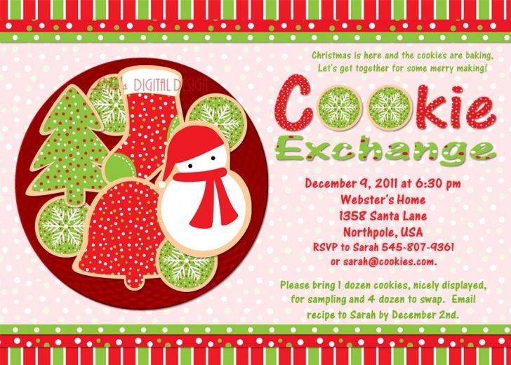 Free Christmas Cookie Exchange Printable Invitation