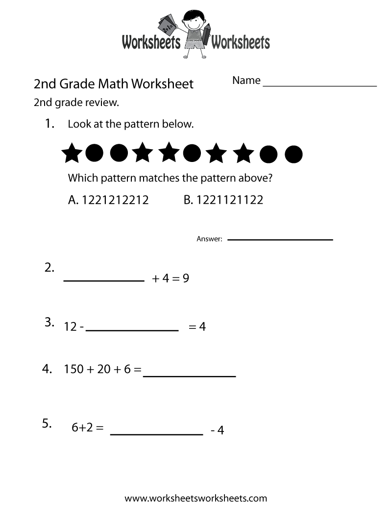 2Nd Grade Math Review Worksheet - Free Printable Educational - 9Th Grade Science Worksheets Free Printable