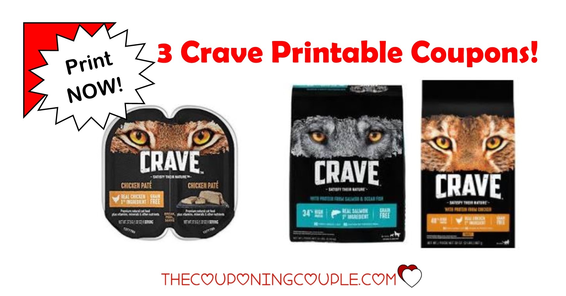 3 Crave Pet Food Printable Coupons ~ Dog And Cat Food! - Free Printable Dog Food Coupons