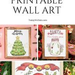 3 Free Watercolor Printable Christmas Wall Art | (Group Board) Home   Free Printable Christmas Decorations