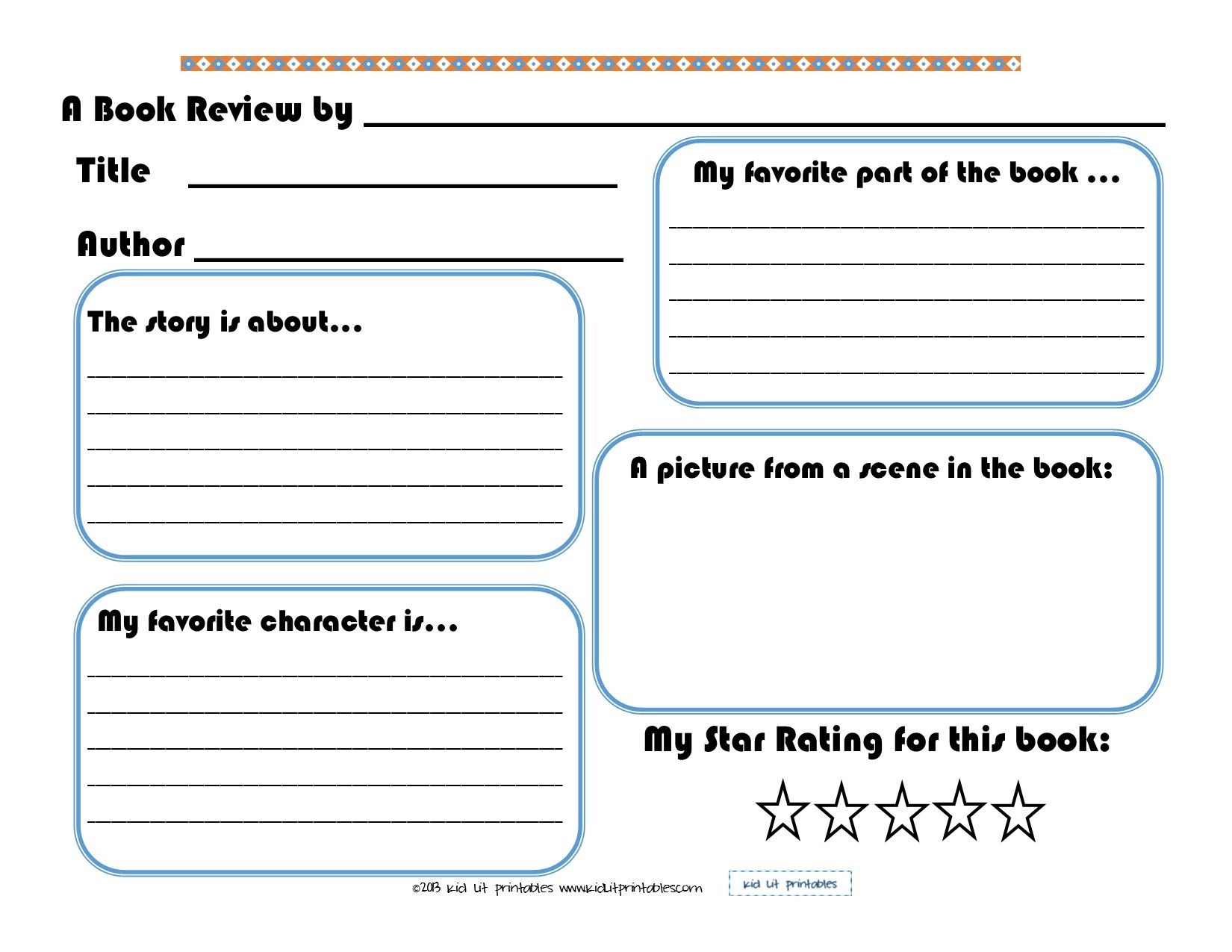 3 Levels Of Free Printable Book Reports From Kid Lit Printables - Free Printable Story Books For Kindergarten