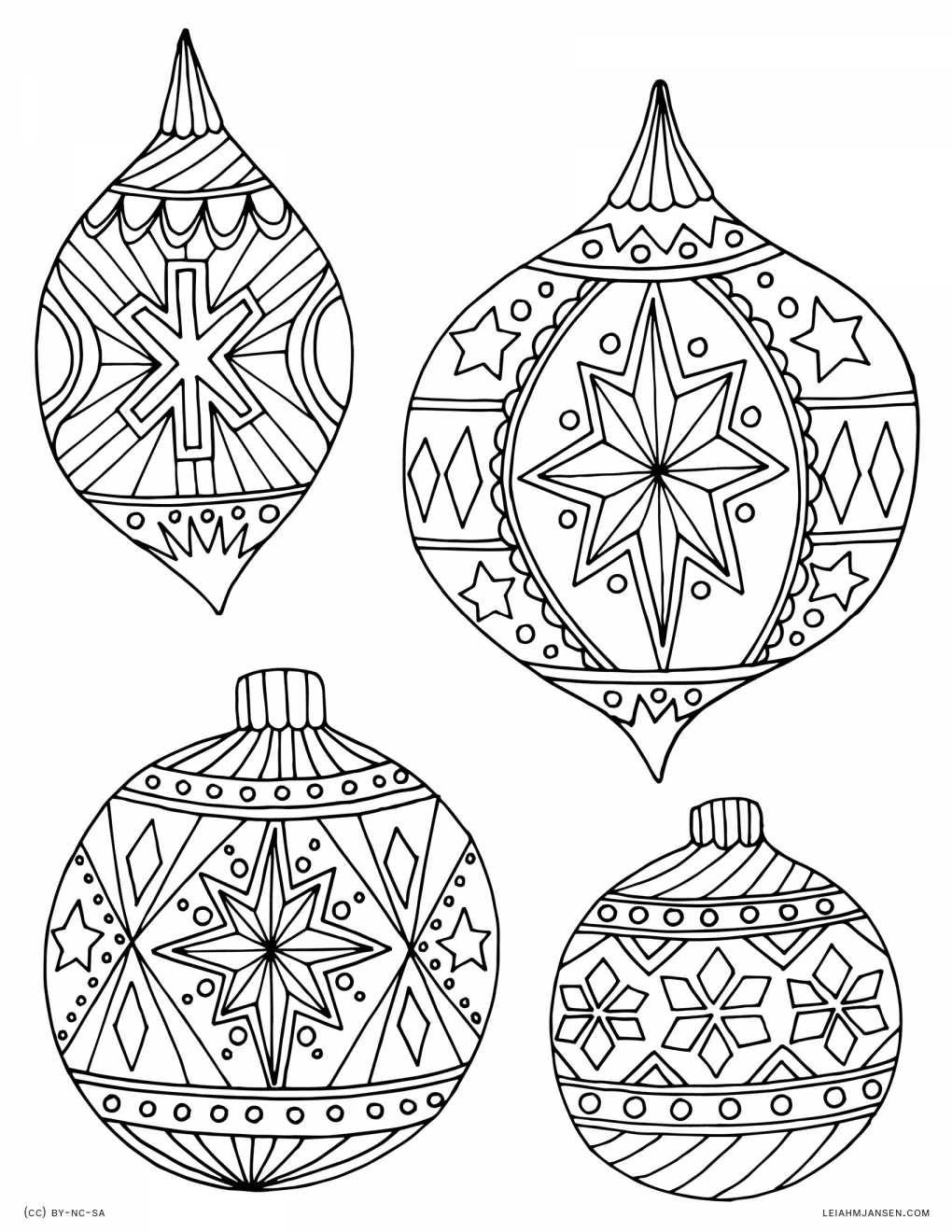 30 Cheerful Printable Christmas Ornaments | Kittybabylove - Free Printable Christmas Ornament Patterns