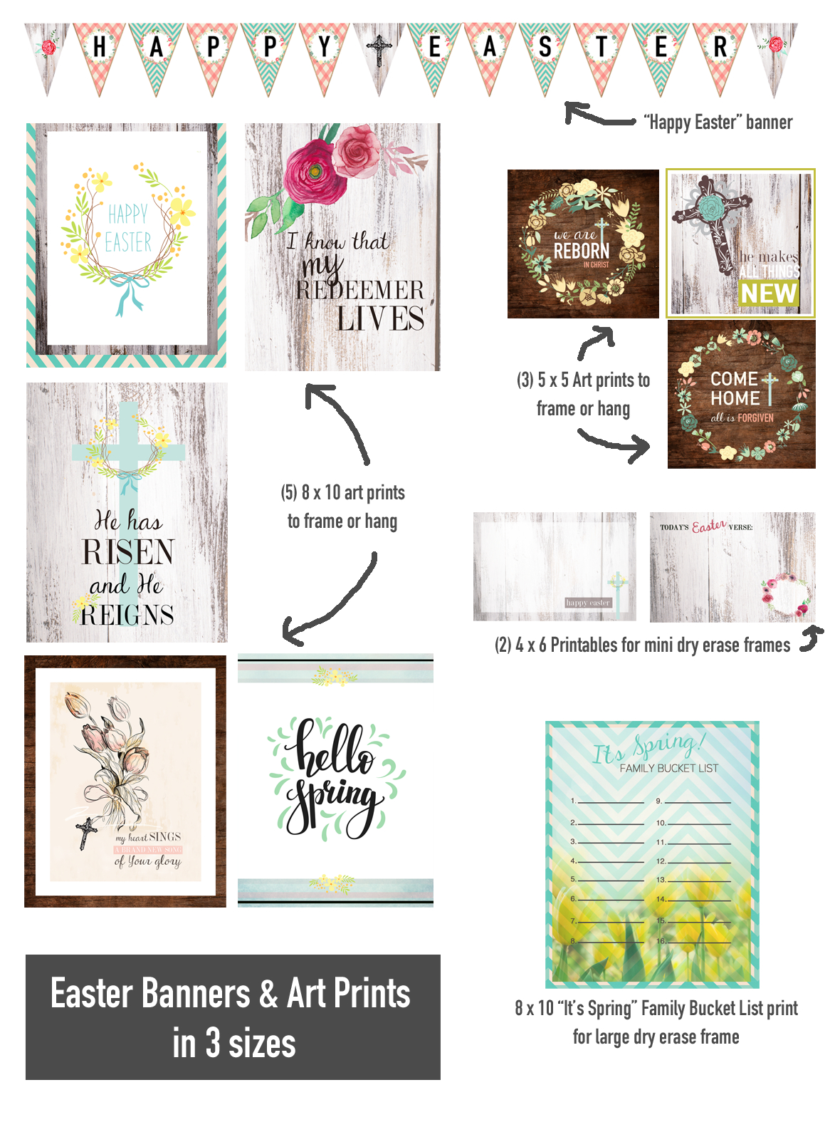 30+ Free Easter Home Decor Printables - Christ Centered Holidays - Free Printable Christian Art