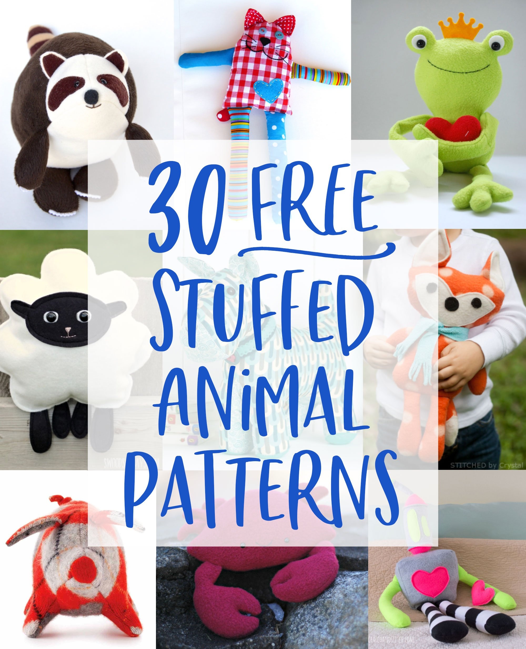 30 Free Stuffed Animal Patterns With Tutorials To Bring To Life - Free Printable Stuffed Animal Patterns