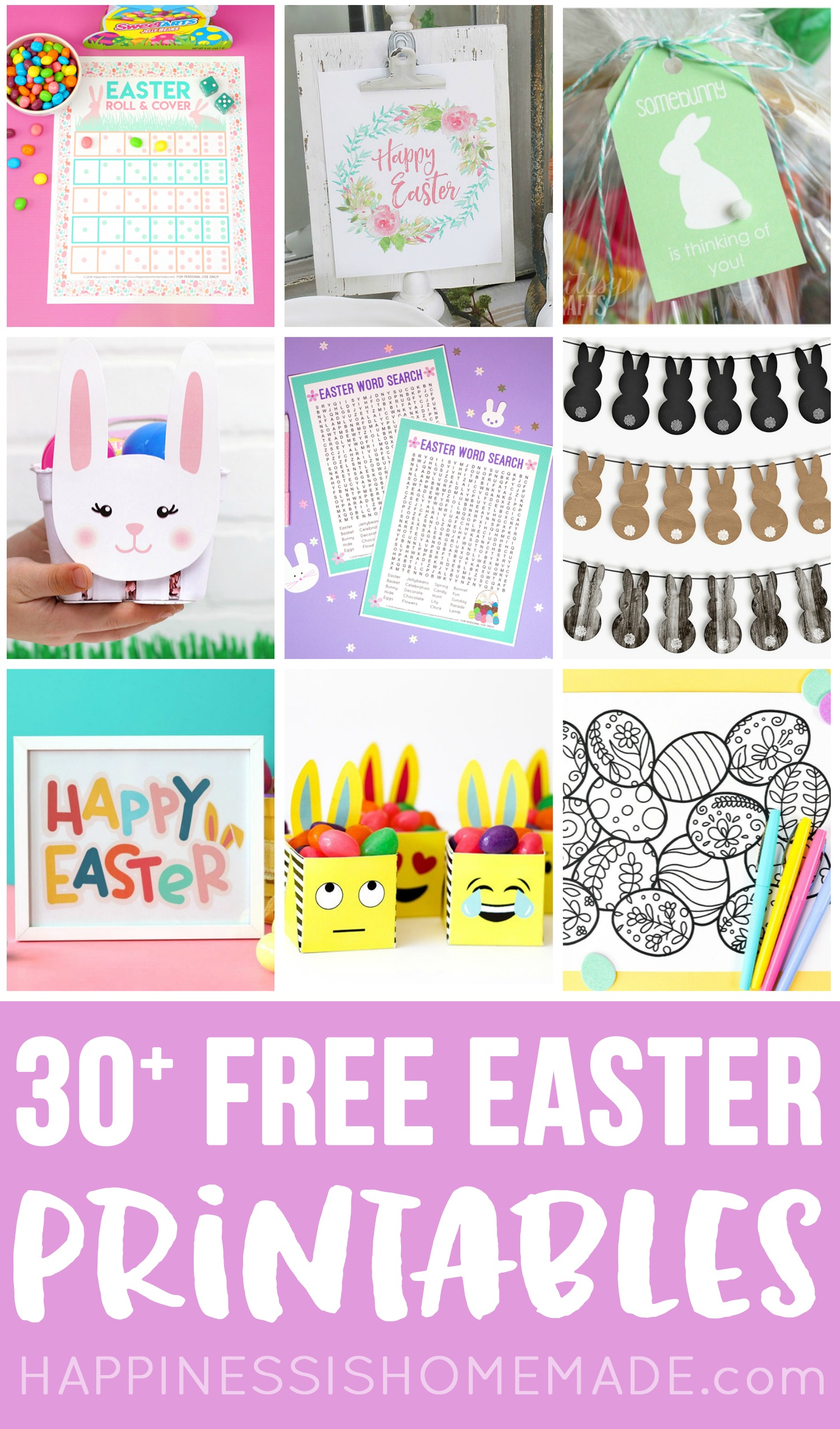 30+ Totally Free Easter Printables - Happiness Is Homemade - Free Printable Easter Decorations