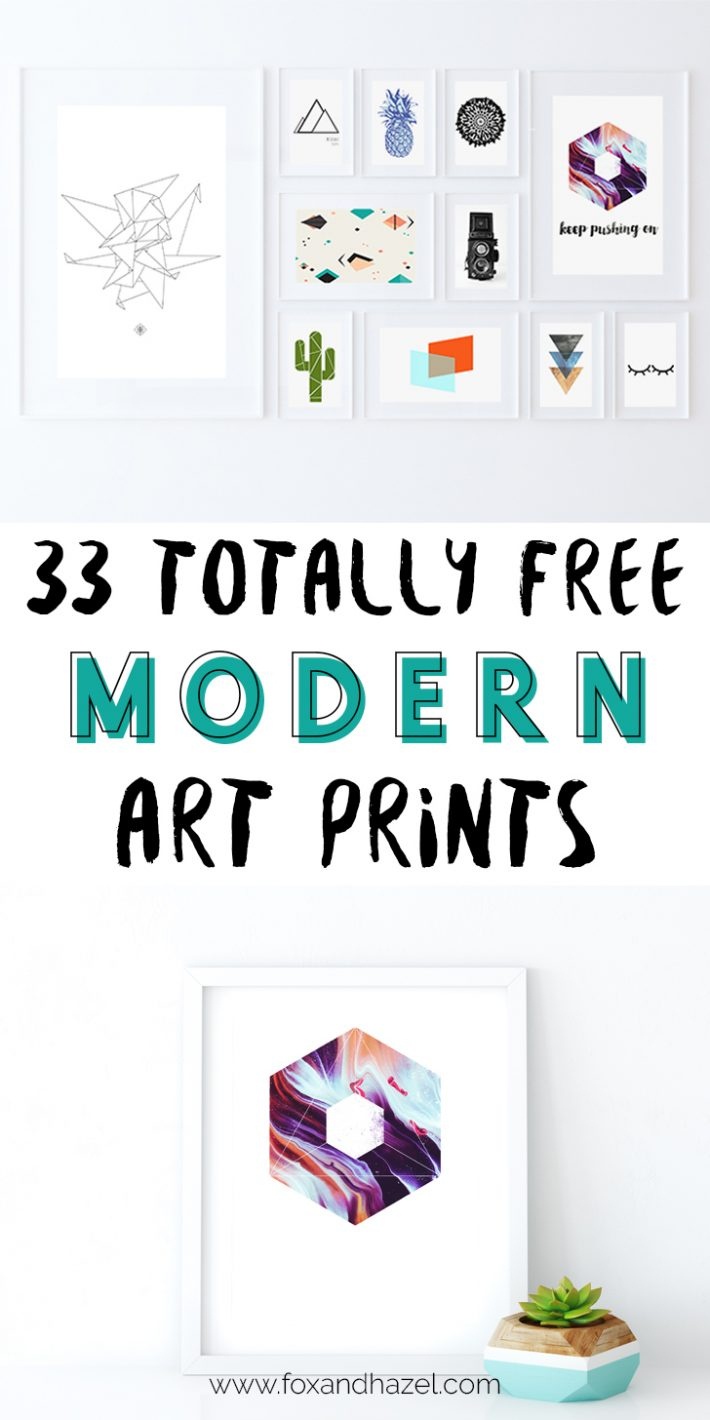 33 Totally Free Modern Art Printables For Your Home - Fox + Hazel - Free Printable Wall Posters