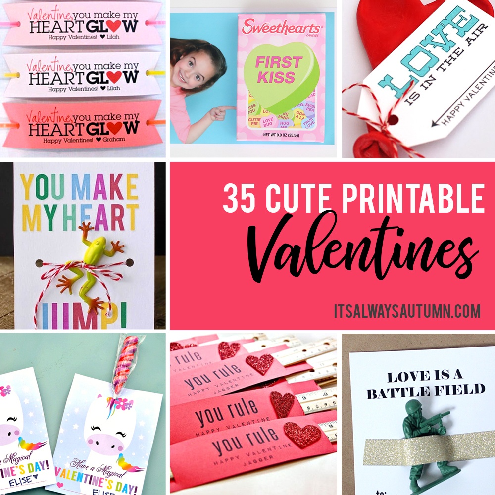35 Adorable Diy Valentine&amp;#039;s Cards To Print At Home For Your Kids - Free Printable Valentine Graphics