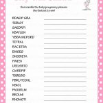36 Adorable Baby Shower Word Scrambles | Kittybabylove   Free Printable Baby Shower Word Scramble