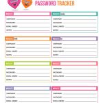 39 Best Password List Templates (Word, Excel & Pdf) ᐅ Template Lab   Free Printable Password List
