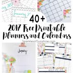 40+ Awesome Free Printable 2017 Calendars And Planners   Sparkles Of   Free 2017 Printable