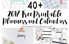 40+ Awesome Free Printable 2017 Calendars And Planners – Sparkles Of – Free Printable Organizer 2017