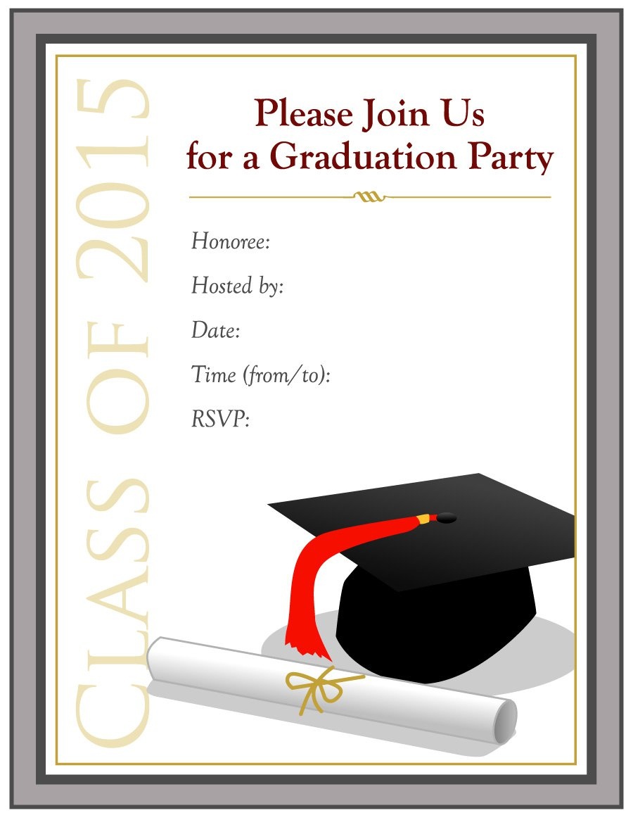 40+ Free Graduation Invitation Templates ᐅ Template Lab - Free Printable Graduation Announcements