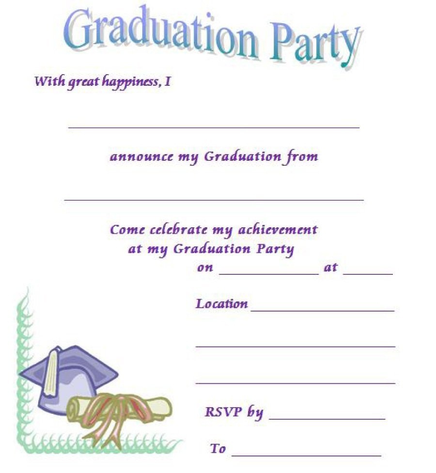 40+ Free Graduation Invitation Templates ᐅ Template Lab - Free Printable Graduation Announcements