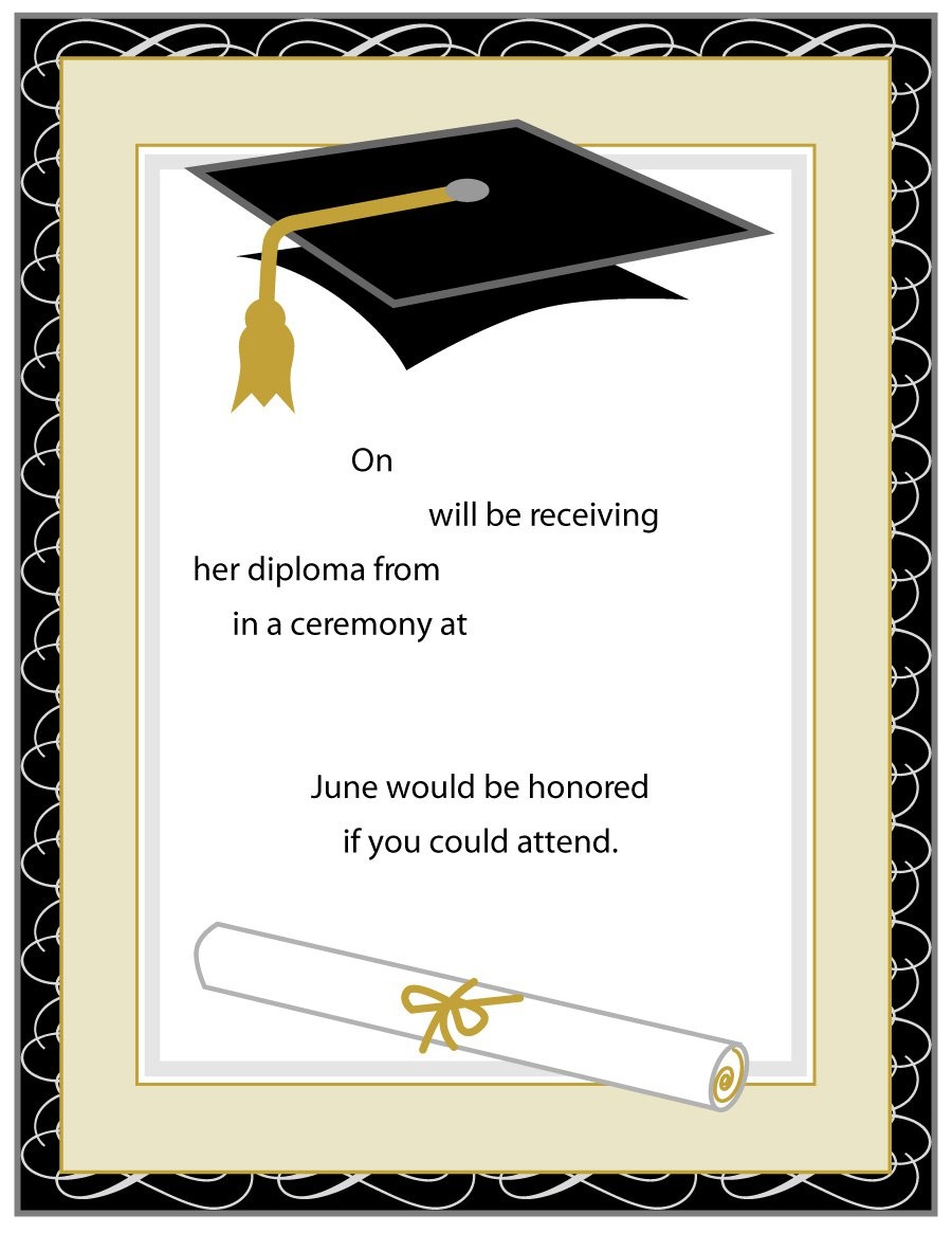 40+ Free Graduation Invitation Templates ᐅ Template Lab - Free Printable Graduation Invitations