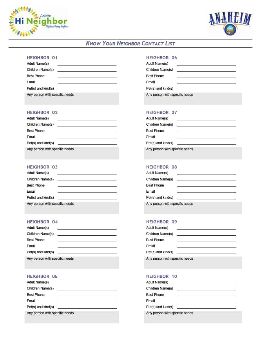 40 Phone &amp;amp; Email Contact List Templates [Word, Excel] ᐅ Template Lab - Free Printable Phone List Template