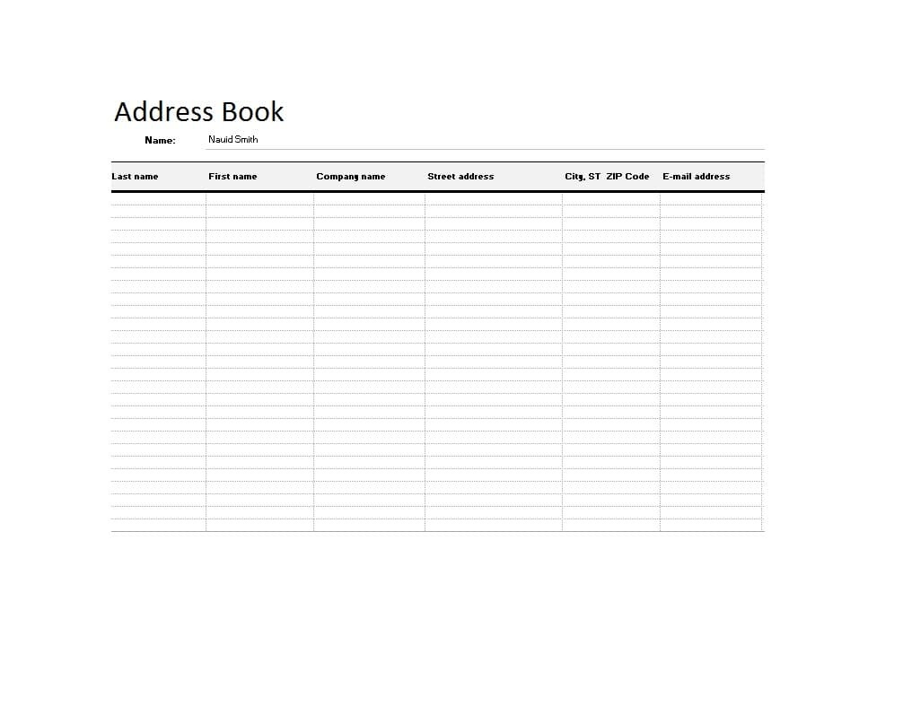 40 Printable &amp;amp; Editable Address Book Templates [101% Free] - Free Printable Address Book Software