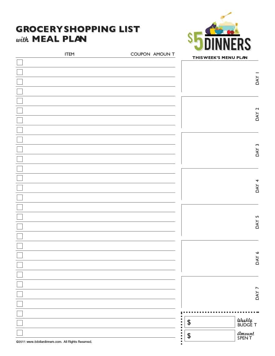 40+ Printable Grocery List Templates (Shopping List) ᐅ Template Lab - Free Printable Shopping List