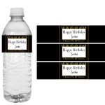 40Th Birthday Party Decorations  Diy Printable Water Bottle Labels   Free Printable Water Bottle Labels For Birthday