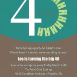 40Th Surprise Birthday Invitations Printable | Free Printable   Free Printable Surprise 40Th Birthday Party Invitations