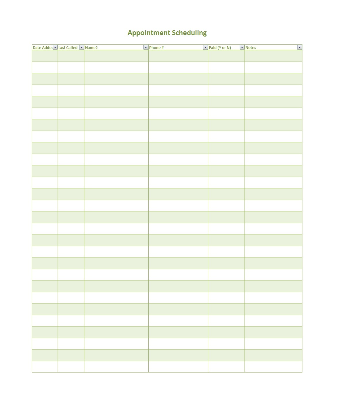 45 Printable Appointment Schedule Templates [&amp;amp; Appointment Calendars] - Free Printable Appointment Sheets