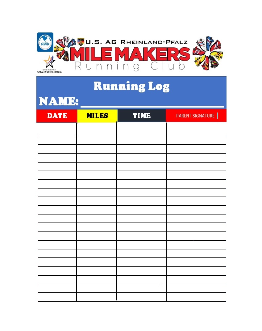 49 Handy Running Log Templates Walking Charts Template Lab Free Printable Running Log