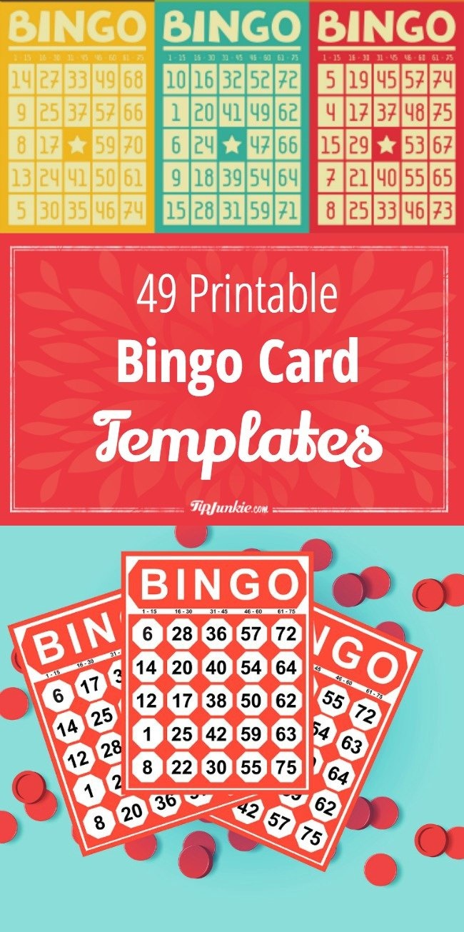 49 Printable Bingo Card Templates – Tip Junkie - Free Printable Bingo Cards For Teachers