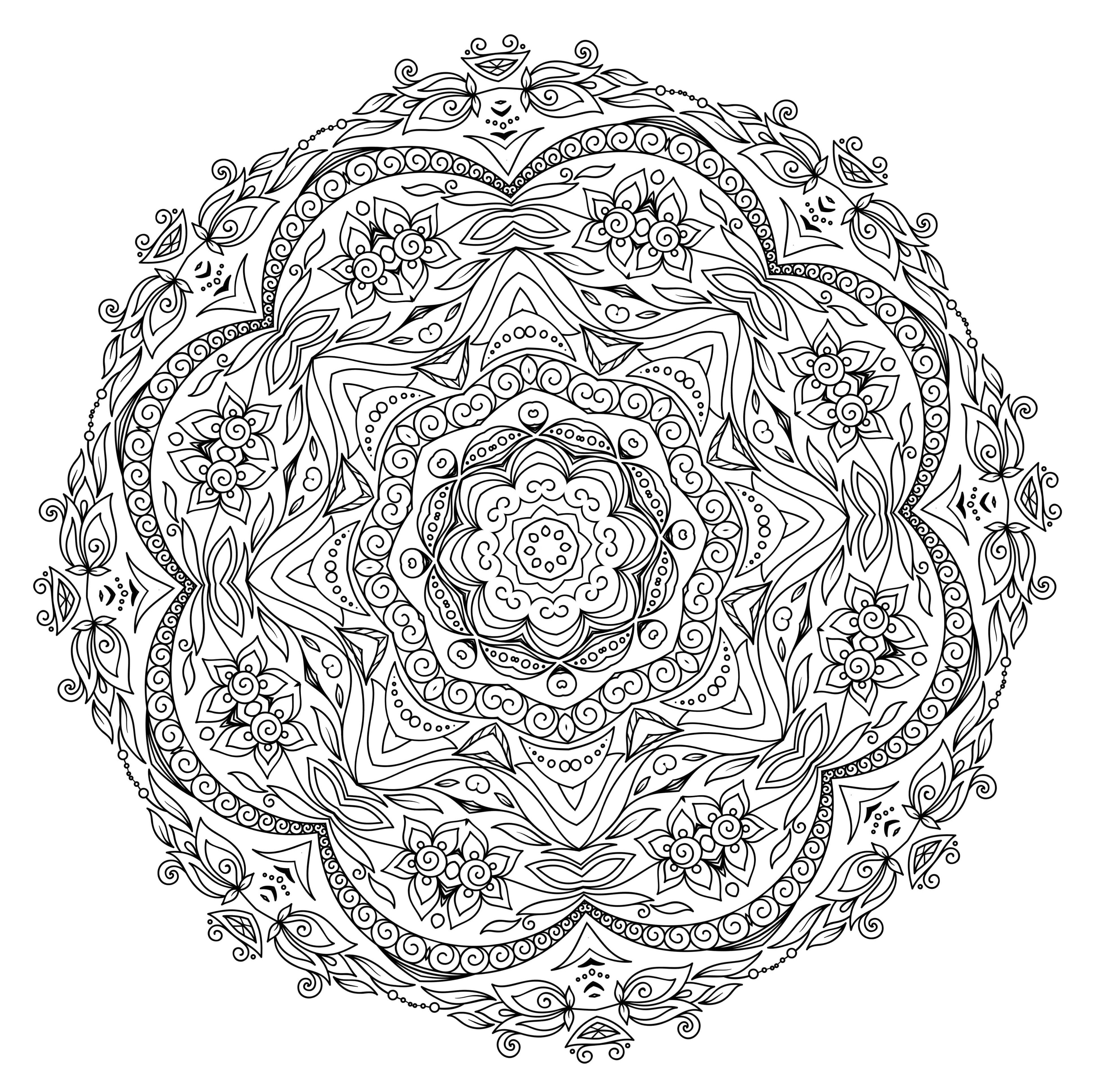 5 Free Printable Coloring Pages: Mandala Templates | Mental Health - Free Printable Mandalas