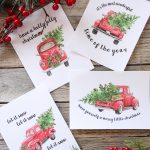 5 Free Vintage Truck Christmas Printables | The Happy Housie   Free Printable Christmas Decorations