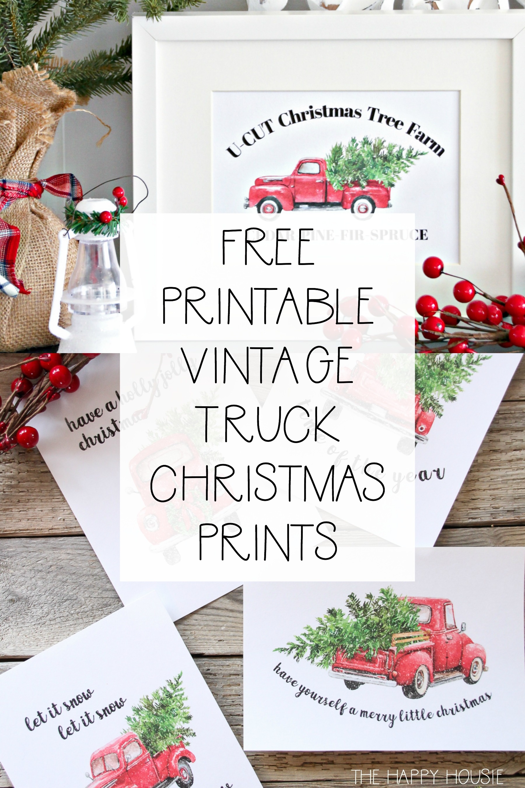5 Free Vintage Truck Christmas Printables | The Happy Housie - Free Printable Vintage Christmas Images